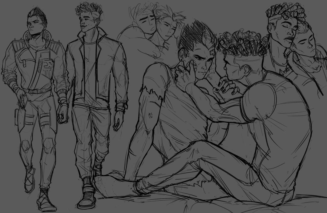 Sketch page, 1st style